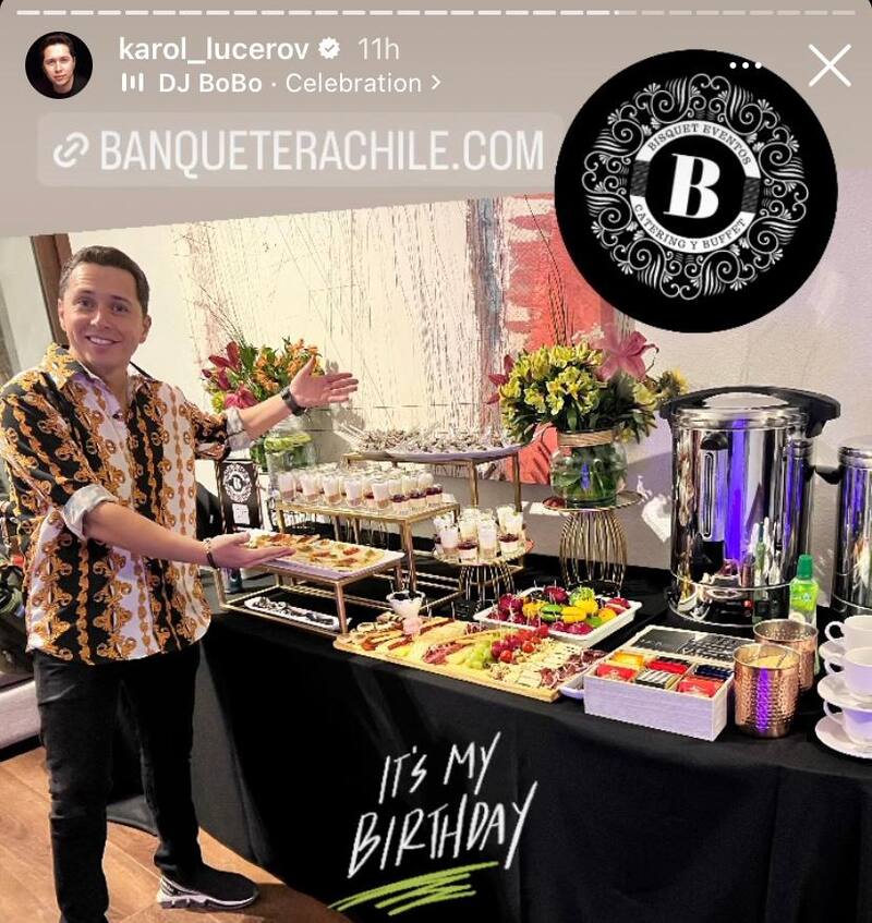 El banquete de su cumpleaños / Instagram