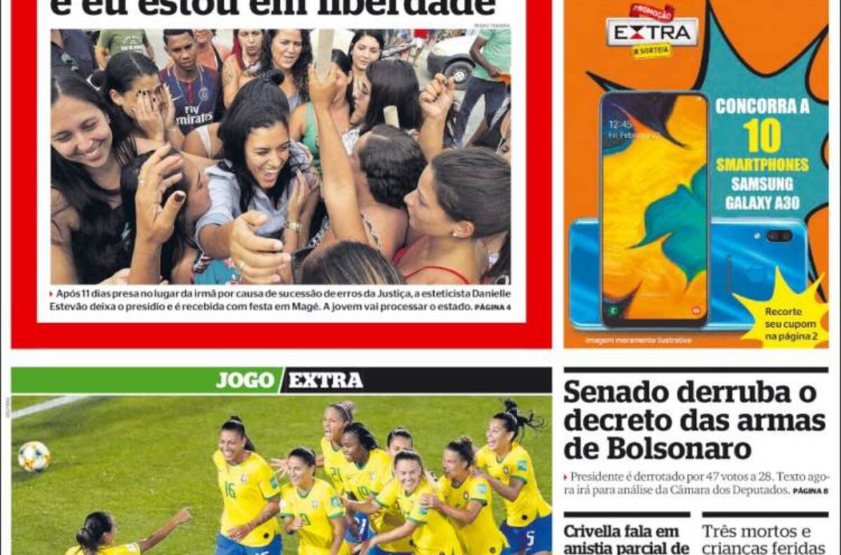 Prensa brasileña desprecia a la Selección Masculina y todas las portadas se las lleva el equipo femenino