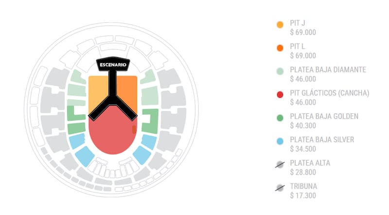 Ubicaciones disponibles para Jere Klein y Lucky Brown.