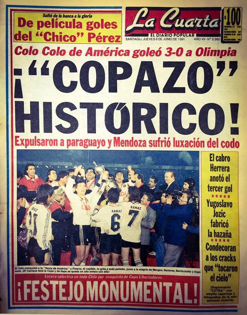 La más importante: Colo Colo gana la Copa Libertadores en 1991.