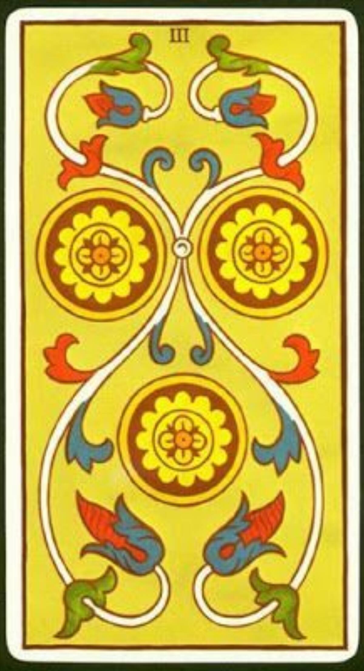 3 de oro invertido del Tarot de Marsella | Foto: EnLaHora