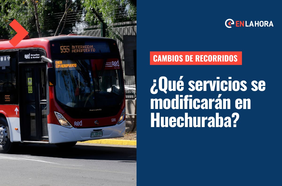Cambios de recorridos en Huechuraba: ¿Qué servicios Red tendrán modificaciones y desde cuándo?