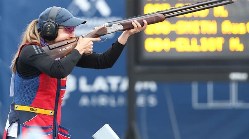 Francisca Crovetto compitiendo en Juegos Panamericanos