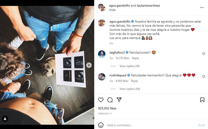 El argentino se convertirá por segunda vez en padre.