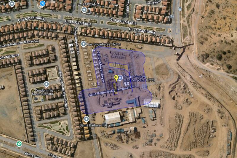 Sector afectado por el corte de agua.