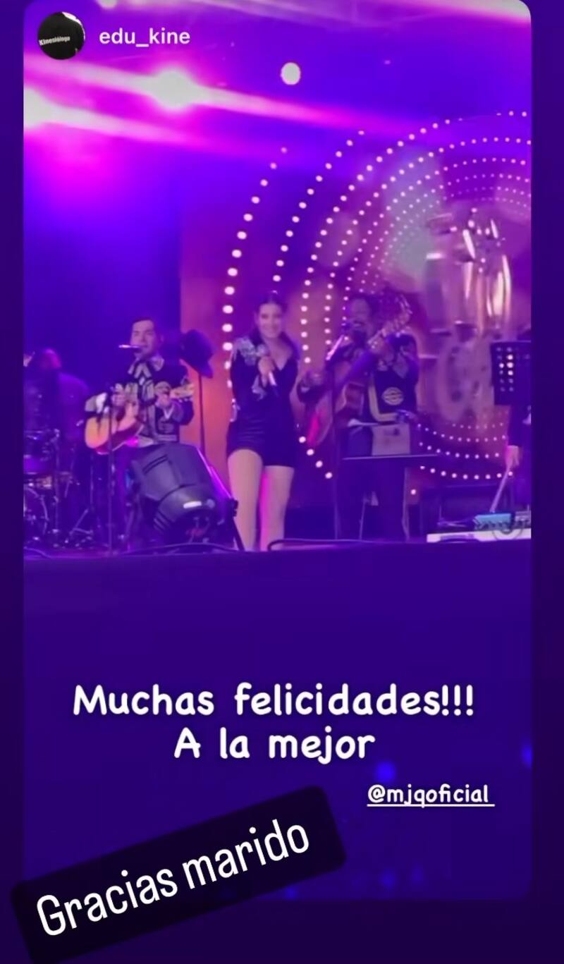 Eduardo Carrasco saludó a María José Quintanilla en su cumpleaños. Créditos: Instagram