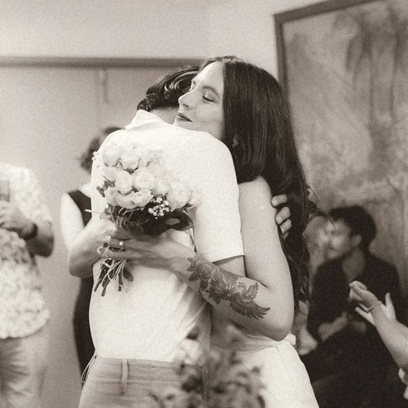 Fotos del matrimonio entre Camila Vallejo y Abel Zicavo. Créditos: @camilantoniamaranta - @valpalavecino