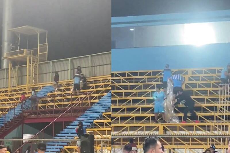 Hinchas se quedaron a limpiar el estadio al finalizar el encuentro