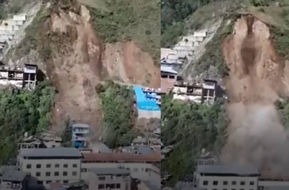 VIDEO | Captan momento en que alud en Perú sepultó decenas de casas: Hay al menos 7 desaparecidos