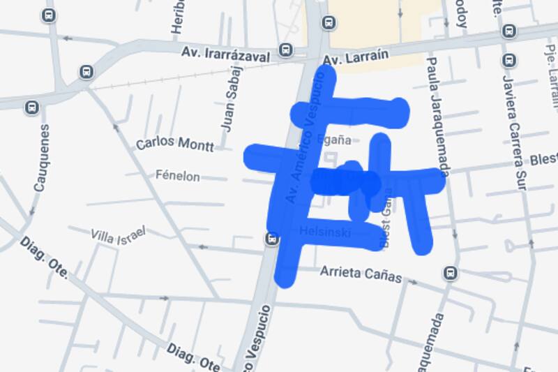 El corte de luz está situado entre las estaciones de Metro Villa Frei y Fernando Castillo Velasco. Foto: Enel.