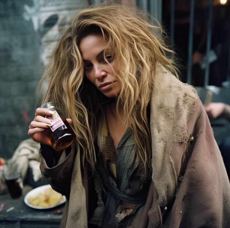 Beyonce viviendo en la calle, según la IA