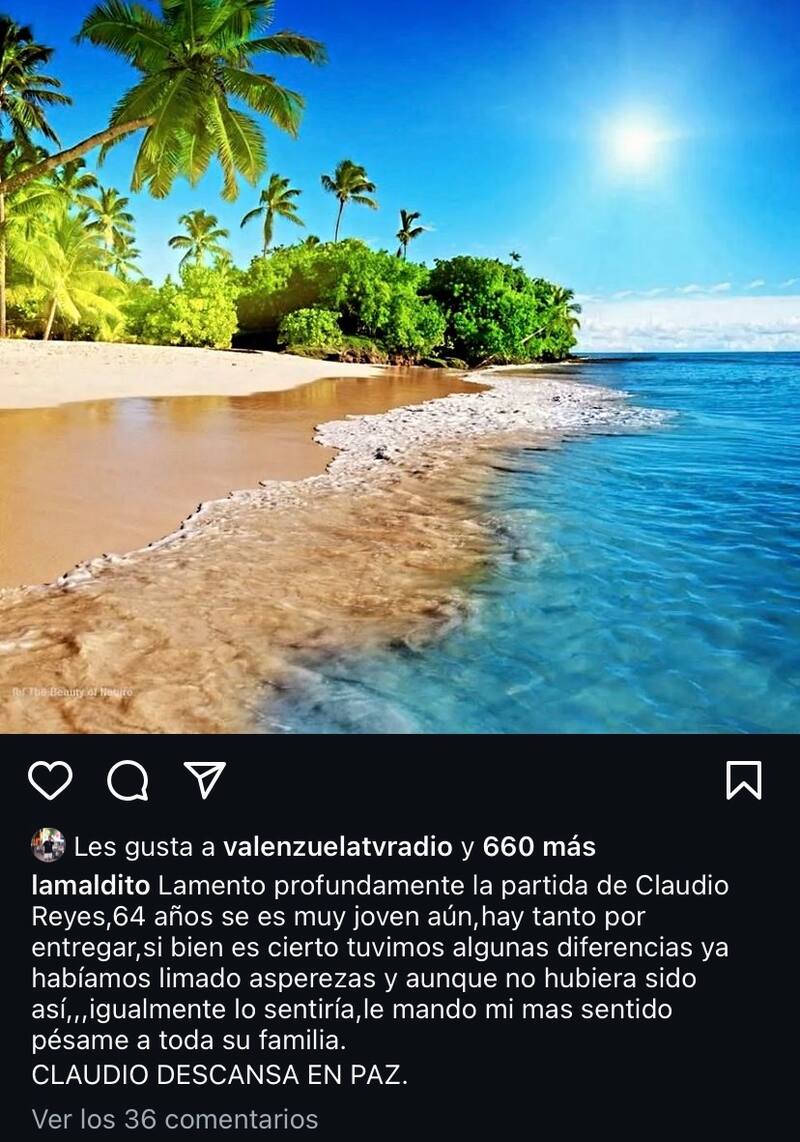 Paty Maldonado reaccionó a la muerte de Claudio Reyes.