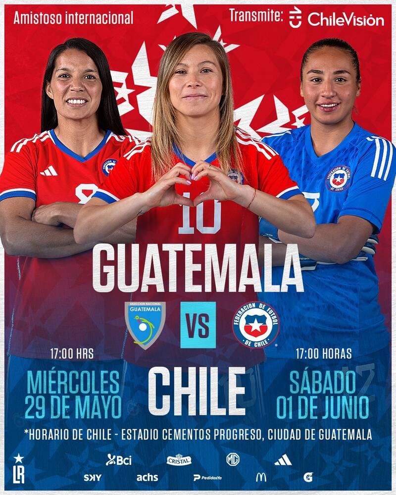 La Roja Femenina jugará contra Guatemala.