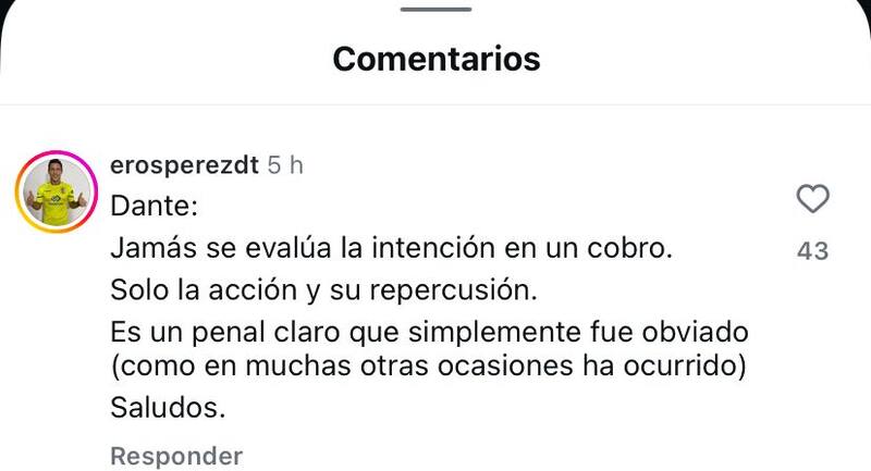 El ex UC le respondió a Dante Poli en Instagram