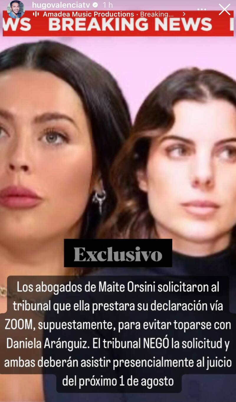 Daniela Aránguiz y Maite Orsini se verán en tribunales.