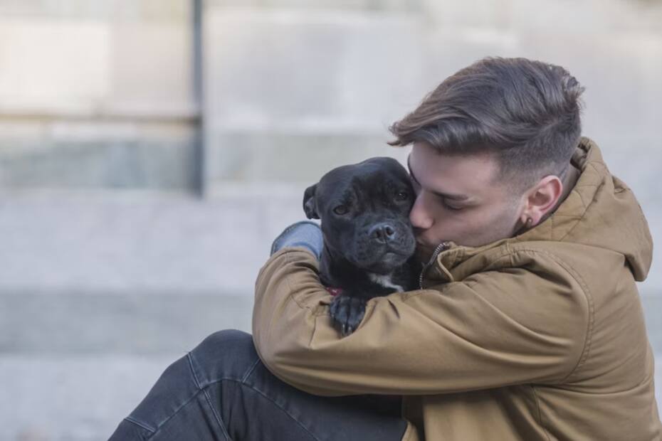 ¿Cómo actúa tu perro cuando lo abrazas?