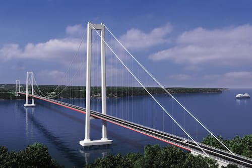 Así se ve: puente colgante más grande de América Latina que está en Chile tiene un 50% de avance