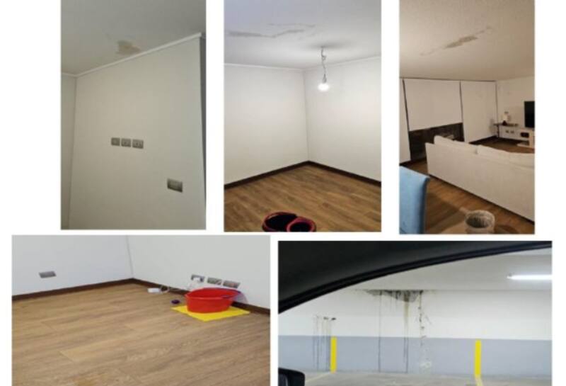 Así luce el departamento afectado en Vitacura. Créditos: Diario Financiero.