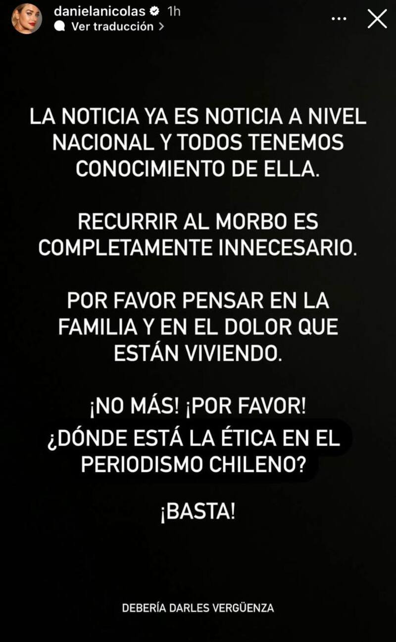 Daniela Nicolás se lanza contra los medios por el caso de Mariana Derderián.