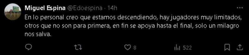 Comentarios de hinchas de Cobreloa tras la derrota ante Audax Italiano.