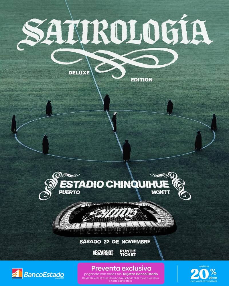 El concierto del artista tendrá beneficios para clientes de Banco Estado.