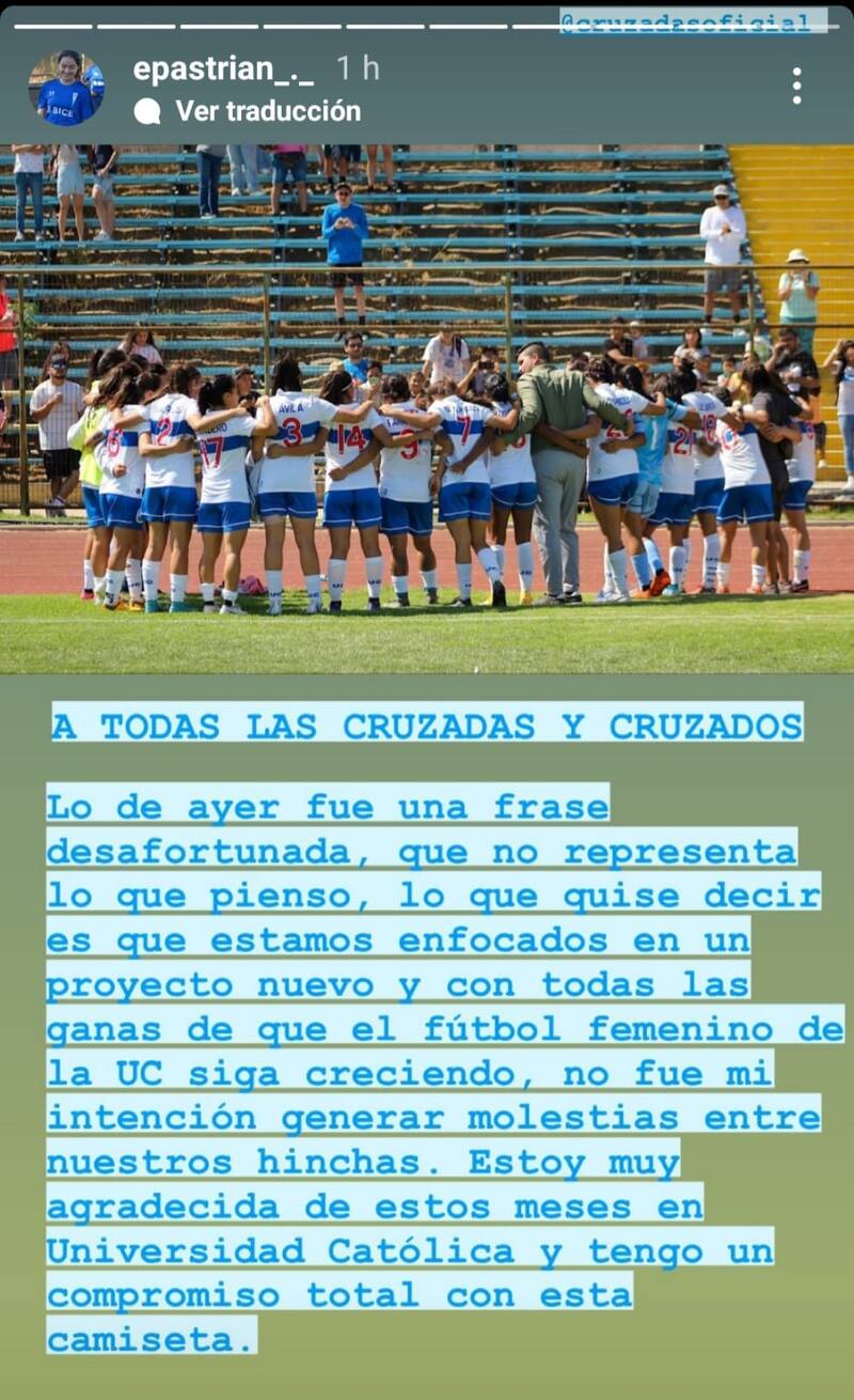 Emilia Pastrián salió a aclarar su desafortunada frase.