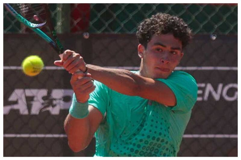 El joven chileno cayó ante Lautaro Midón en la 1era ronda del certamen. Foto: Federación de Tenis de Chile.