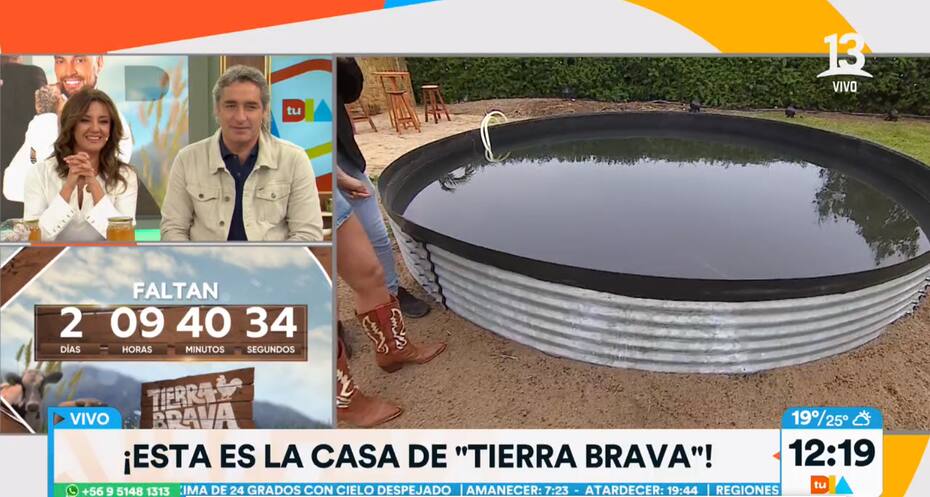 Una de las piscinas al interior del reality.