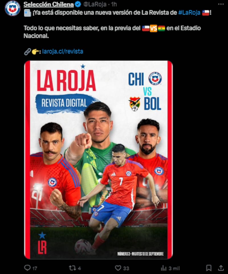 La nueva publicación de La Roja.