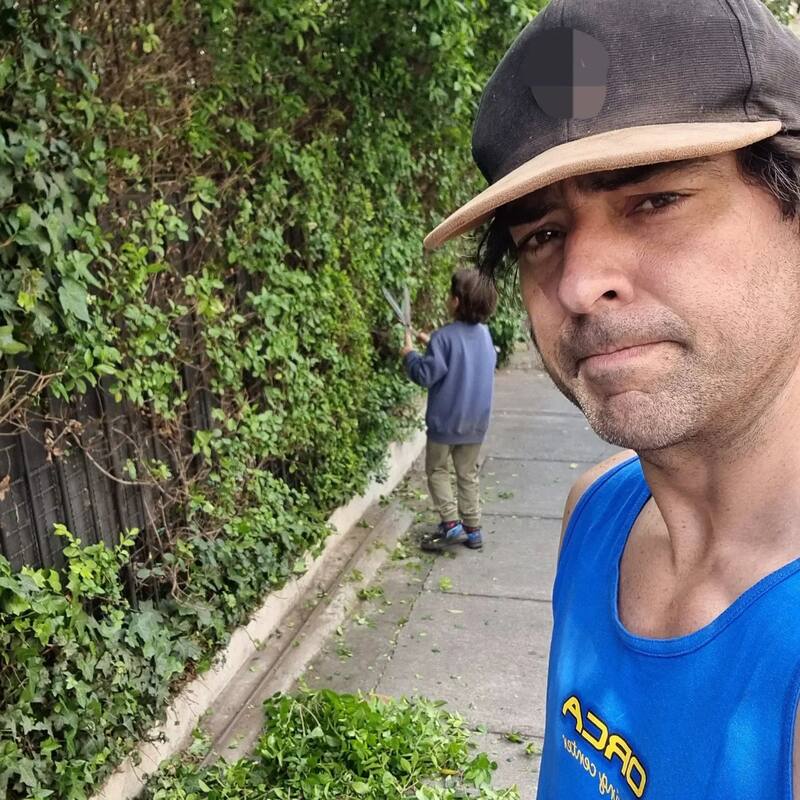 Cristián Riquelme y sus hijos