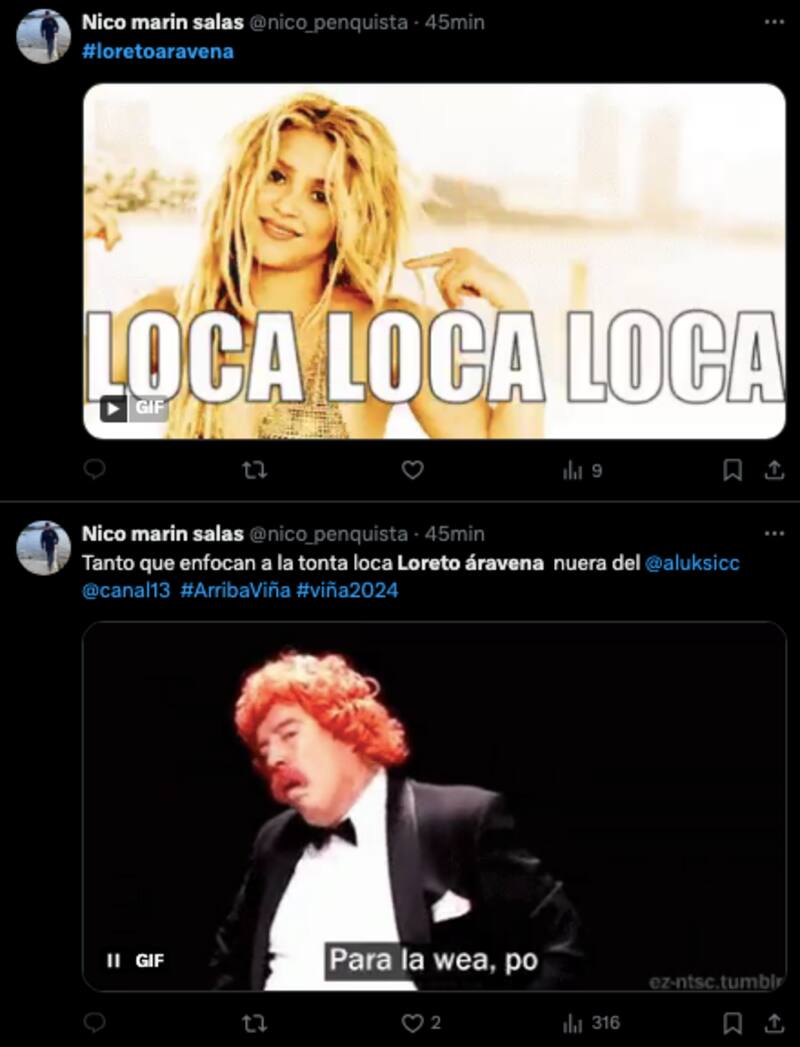 Algunos memes por la presencia de Loreto Aravena en el Festival de Viña 2024.