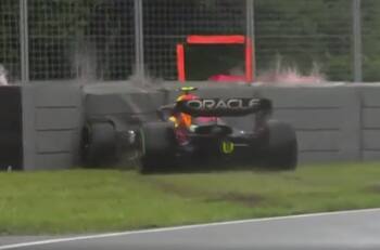 VIDEO | Perdió el control: Así fue el duro choque de Sergio "Checo" Pérez que lo dejó fuera en la Q2 del GP de Canadá