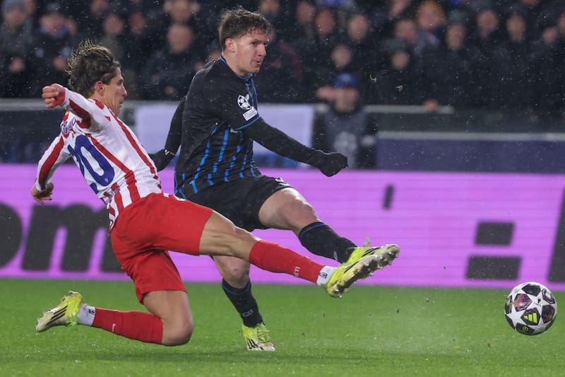 Brujas empató con Atlético en Bélgica. Foto: EFE.
