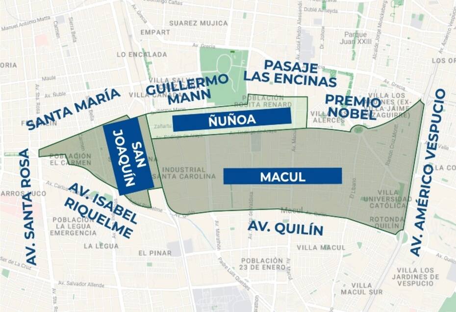 Este es el perímetro afectado por el corte.