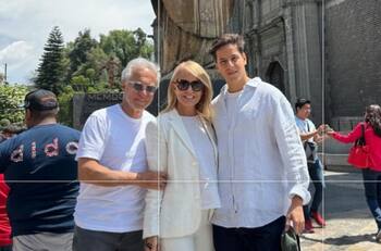 “Nunca más nos abandonó”: Cecilia Bolocco visitó Virgen a la que se encomendó por la enfermedad de Máximo Menem