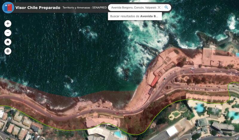 Sitio web de Senapred donde se puede obtener información sobre el riesgo en la zona en que vives.