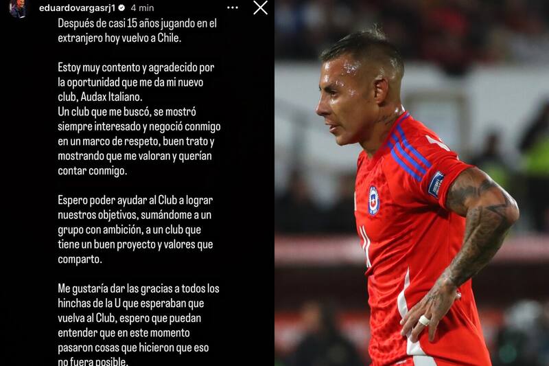 Eduardo Vargas no llegó a la U.