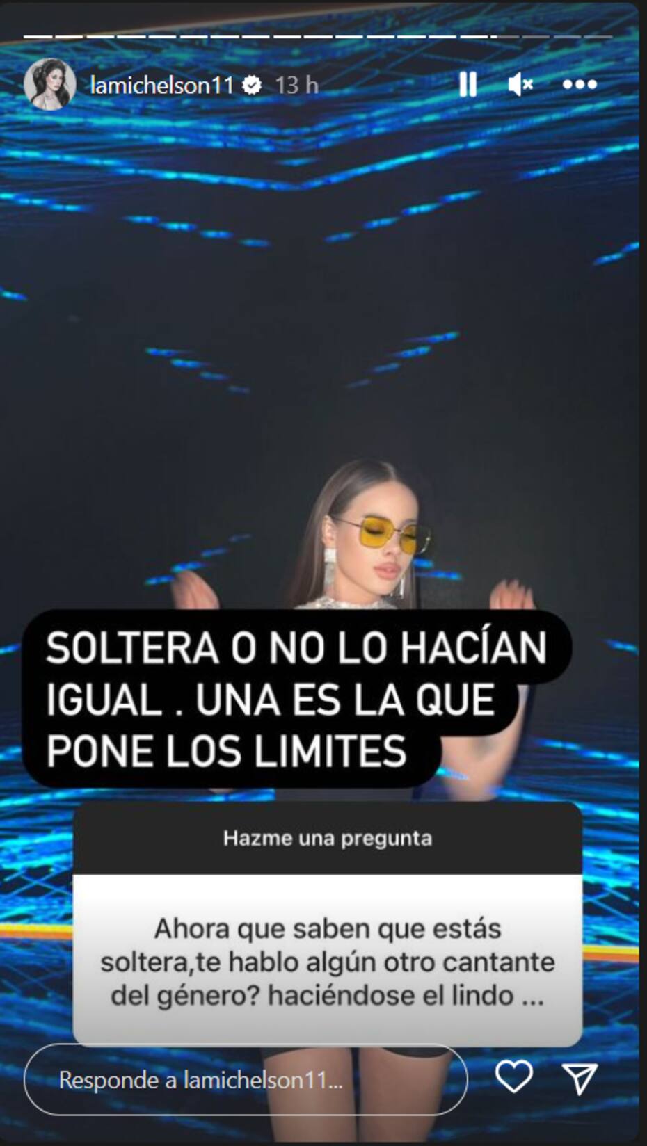 Ignacia Michelson y su historia de Instagram.