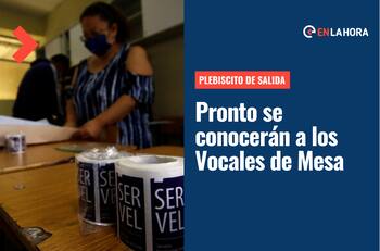 Plebiscito de Salida: ¿Cuándo sabré si fui designado como Vocal de Mesa y qué pasa si no lo hago?
