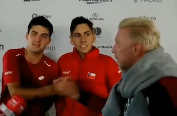 Boris Becker arengó a Alejandro Tabilo tras el triunfo en el Australian Open