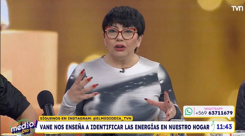 La tarotista visitó el programa para hablar de espiritualidad y energias. Créditos: TVN.