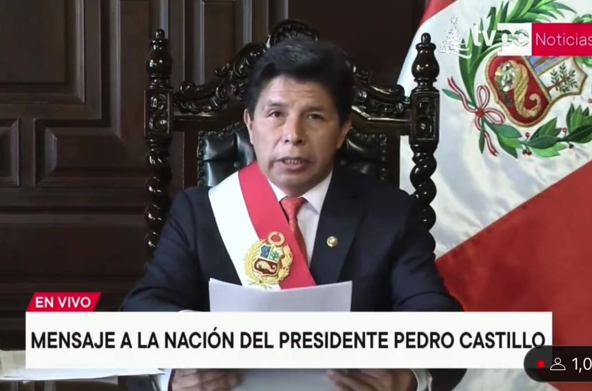 VIDEO | Revisa el discurso de Pedro Castillo para disolver el Congreso e instaurar un "Gobierno de Emergencia"