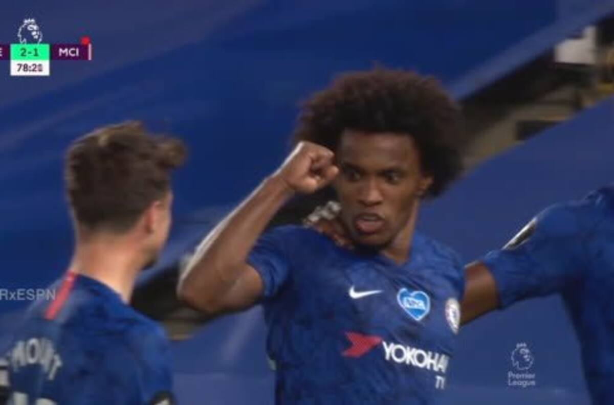El penal de Willian que le dio el triunfo al Chelsea sobre el Manchester City