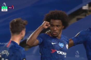 El penal de Willian que le dio el triunfo al Chelsea sobre el Manchester City