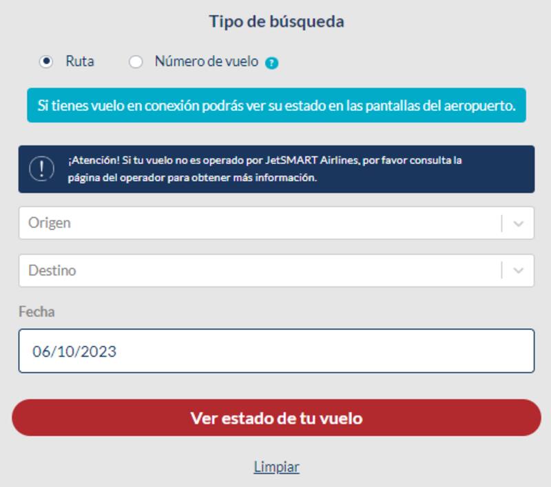 En la página de JetSmart puedes conocer el estado de tu vuelo nacional.
