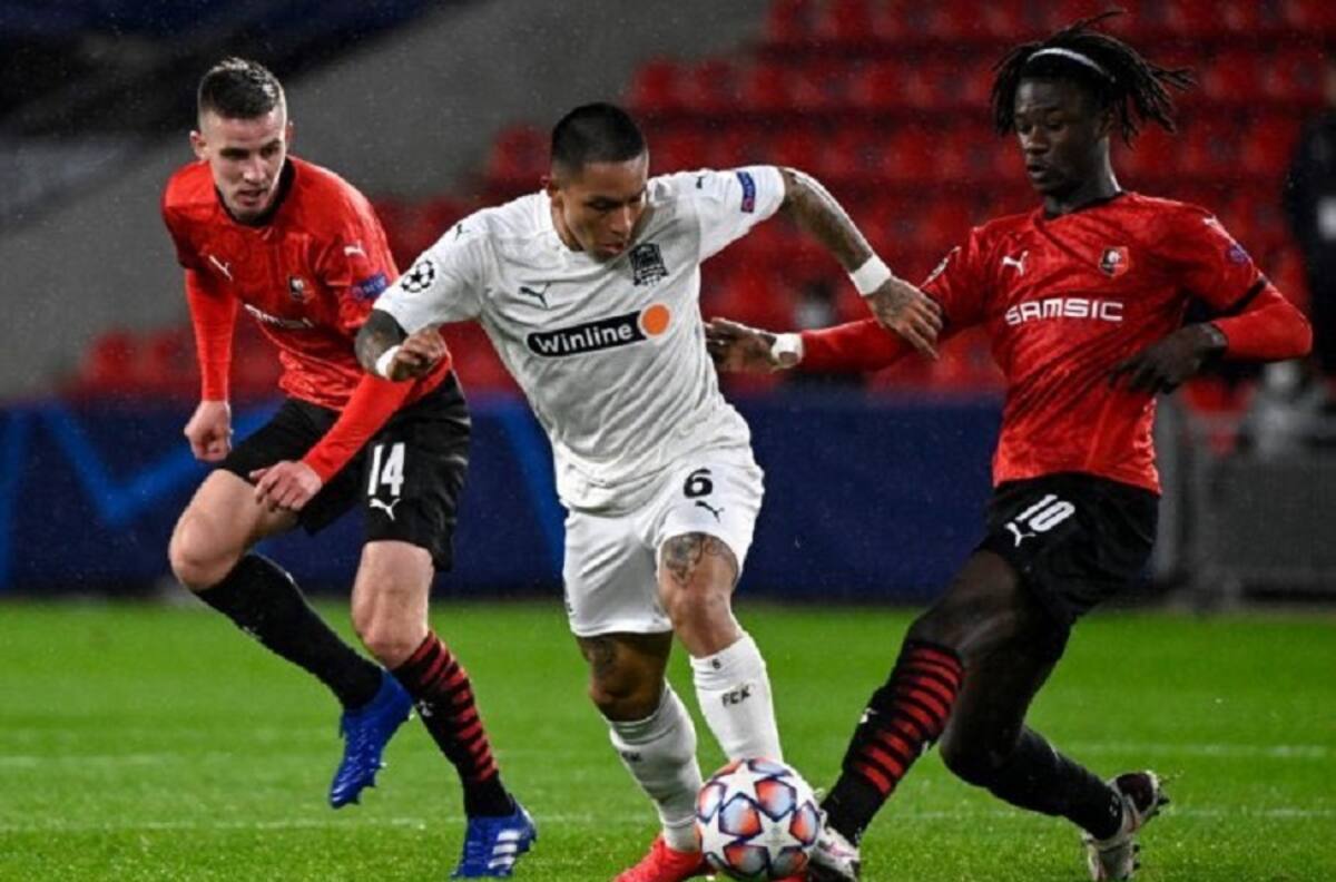 El ecuatoriano Ramírez hizo historia en el empate del Krasnodar ante el Rennes en Champions League