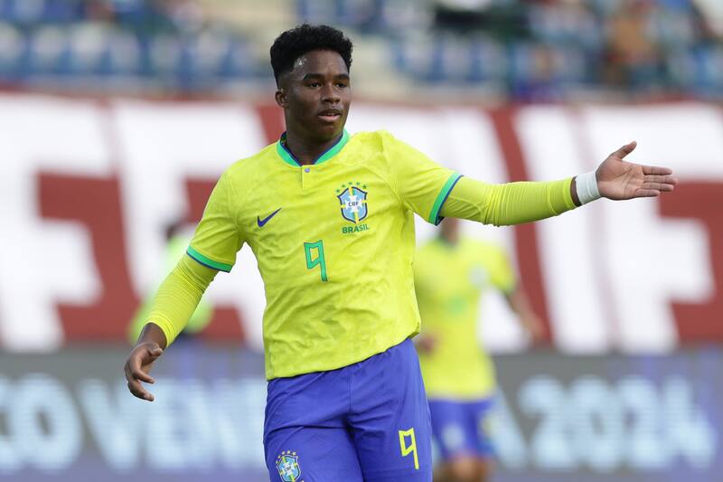 Endrick en la Selección de Brasil.