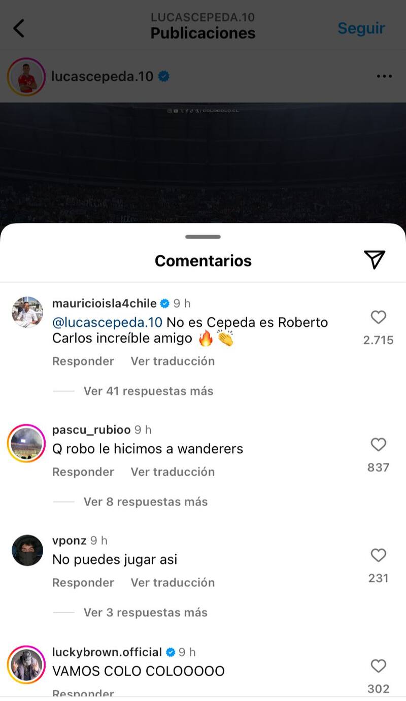 El apodo de Mauricio Isla a Lucas Cepeda.