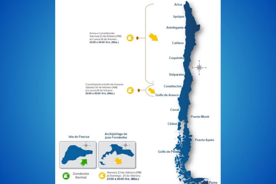 Este es el sector costero afectado por las marejadas.