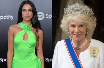 FOTOS| La Reina Consorte Camilla conoció a Dua Lipa en la ceremonia del Premio Booker en Londres